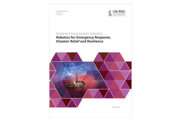 Front cover of the UK RAS White Paper on Extreme Environments Robotics