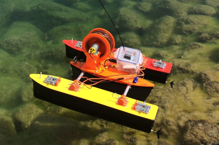 Image of unmanned surface vehicle for surveying supraglacial ponds