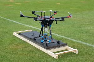 Prototype road-repair drone in action