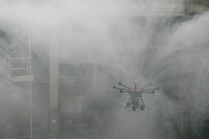 Photo of drone surveying in low visibility